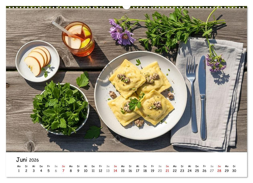 Schwäbischer Maultaschen-Kalender (CALVENDO Wandkalender 2026)