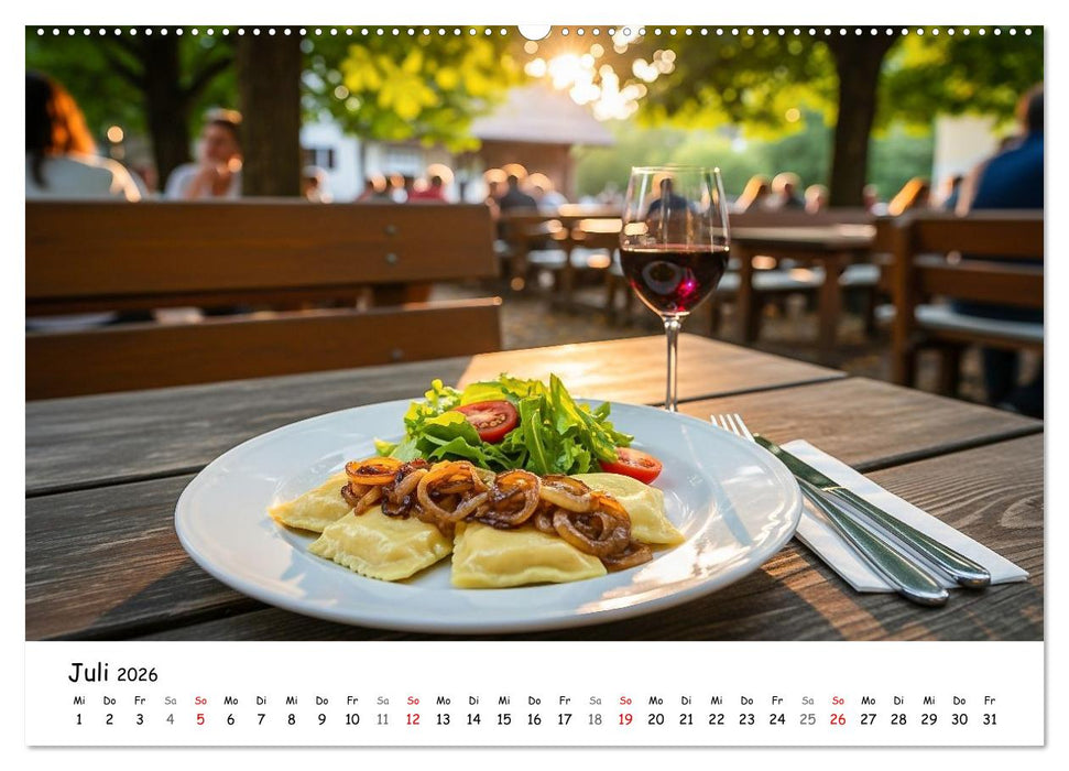 Schwäbischer Maultaschen-Kalender (CALVENDO Premium Wandkalender 2026)