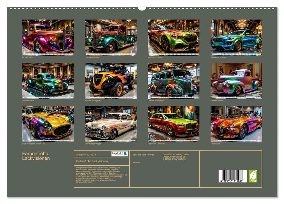Farbenfrohe Lackvisionen (CALVENDO Premium Wandkalender 2026)