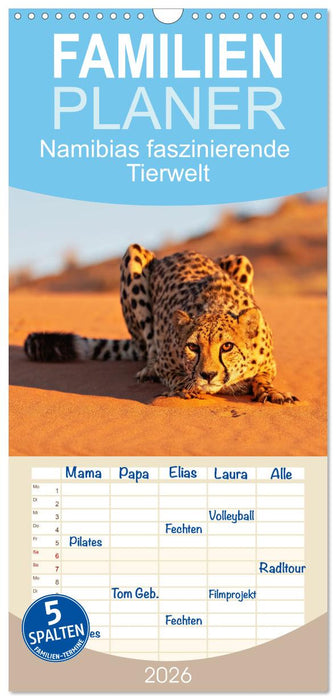 Namibias faszinierende Tierwelt (CALVENDO Familienplaner 2026)