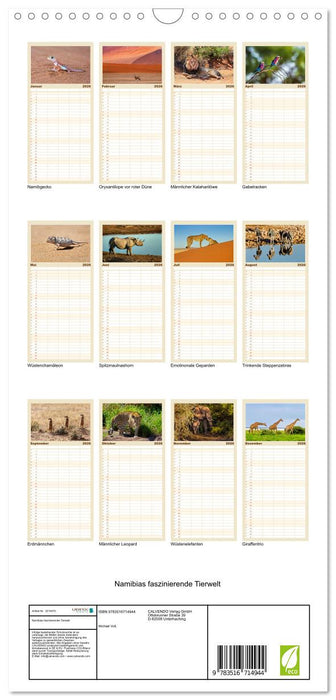 Namibias faszinierende Tierwelt (CALVENDO Familienplaner 2026)