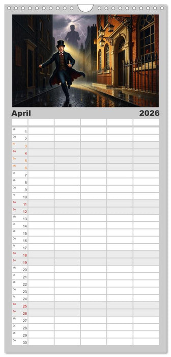 Victor Frankenstein und seine Schöpfung (CALVENDO Familienplaner 2026)