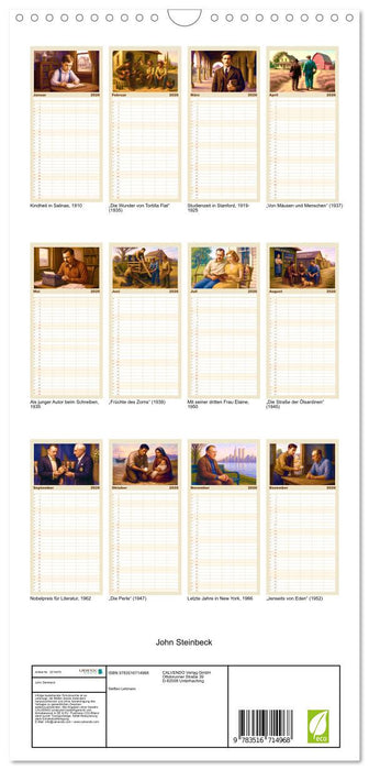 John Steinbeck (CALVENDO Familienplaner 2026)