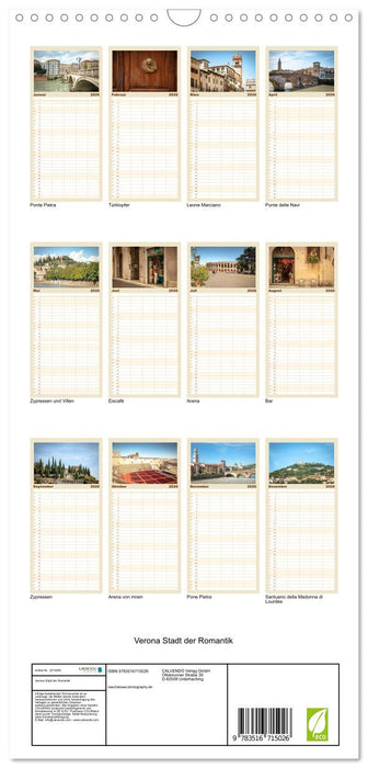 Verona Stadt der Romantik (CALVENDO Familienplaner 2026)