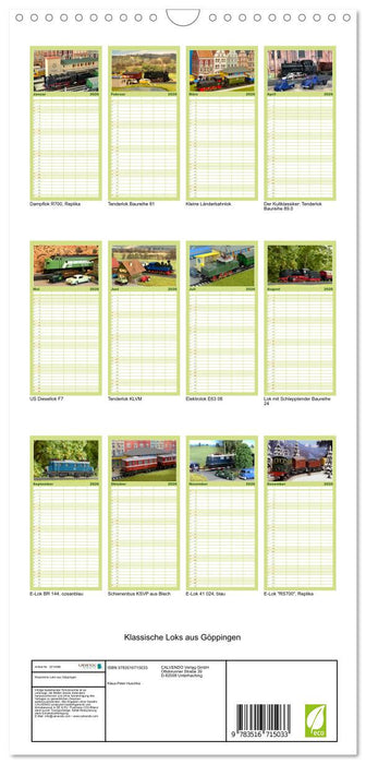 Klassische Loks aus Göppingen (CALVENDO Familienplaner 2026)