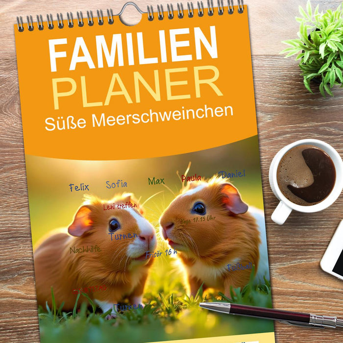 Süße Meerschweinchen (CALVENDO Familienplaner 2026)