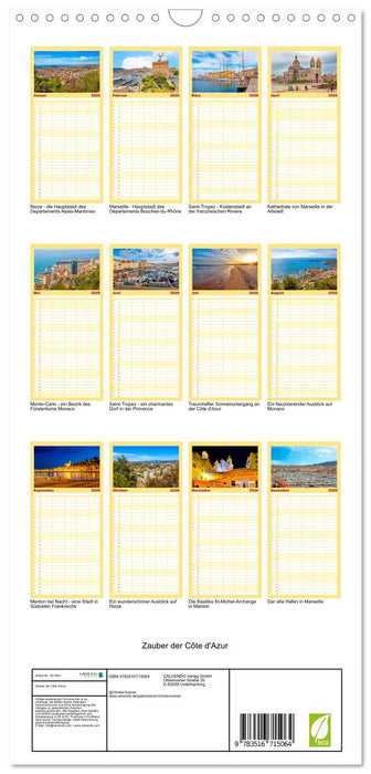 Zauber der Côte d'Azur (CALVENDO Familienplaner 2026)