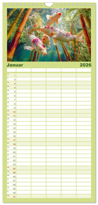 Kois - Ein Juwel unter Fischen (CALVENDO Familienplaner 2026)