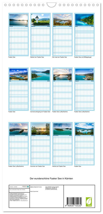 Der wunderschöne Faaker See in Kärnten (CALVENDO Familienplaner 2026)