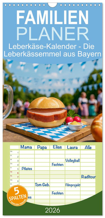 Leberkäse-Kalender - Die Leberkässemmel aus Bayern (CALVENDO Familienplaner 2026)