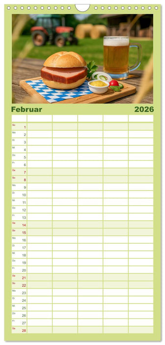 Leberkäse-Kalender - Die Leberkässemmel aus Bayern (CALVENDO Familienplaner 2026)