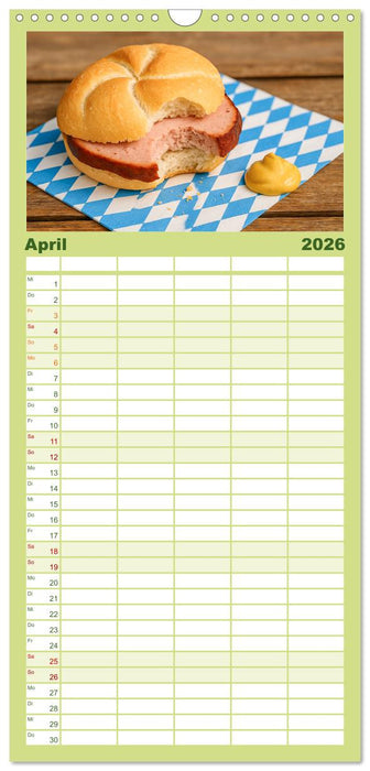 Leberkäse-Kalender - Die Leberkässemmel aus Bayern (CALVENDO Familienplaner 2026)