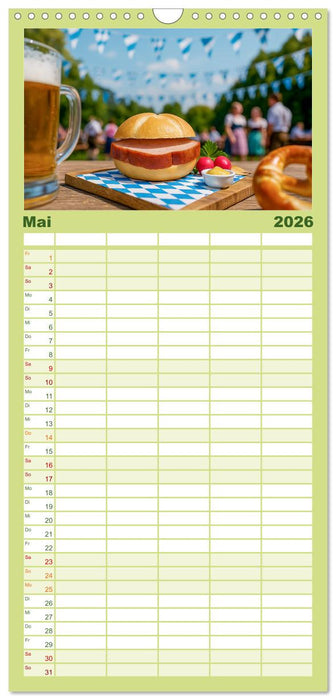 Leberkäse-Kalender - Die Leberkässemmel aus Bayern (CALVENDO Familienplaner 2026)