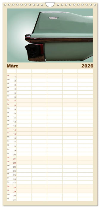 American Dream: Heckflossen-Ikonen (CALVENDO Familienplaner 2026)