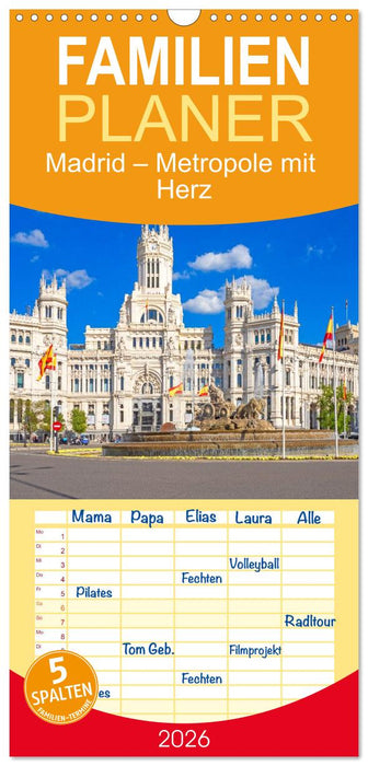 Madrid – Metropole mit Herz (CALVENDO Familienplaner 2026)