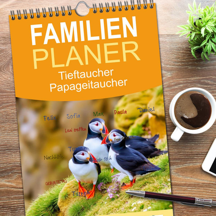 Tieftaucher Papageitaucher (CALVENDO Familienplaner 2026)