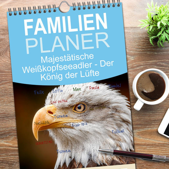 Majestätische Weißkopfseeadler - Der König der Lüfte (CALVENDO Familienplaner 2026)