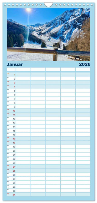 Winterdreams - Lech, Leutasch, Gurgl, Ischgl, Sölden (CALVENDO Familienplaner 2026)