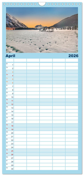 Winterdreams - Lech, Leutasch, Gurgl, Ischgl, Sölden (CALVENDO Familienplaner 2026)