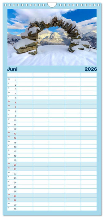 Winterdreams - Lech, Leutasch, Gurgl, Ischgl, Sölden (CALVENDO Familienplaner 2026)