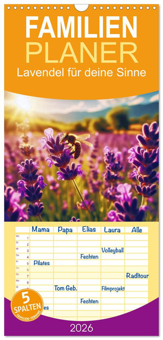 Lavendel für deine Sinne (CALVENDO Familienplaner 2026)