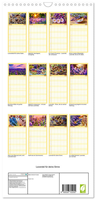 Lavendel für deine Sinne (CALVENDO Familienplaner 2026)