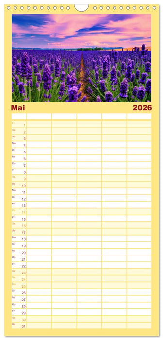 Lavendel für deine Sinne (CALVENDO Familienplaner 2026)