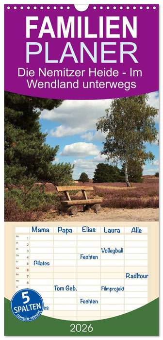 Die Nemitzer Heide - Im Wendland unterwegs (CALVENDO Familienplaner 2026)
