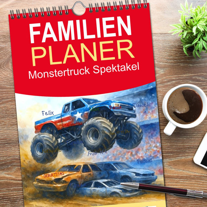 Monstertruck Spektakel (CALVENDO Familienplaner 2026)