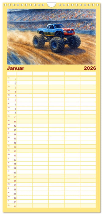 Monstertruck Spektakel (CALVENDO Familienplaner 2026)