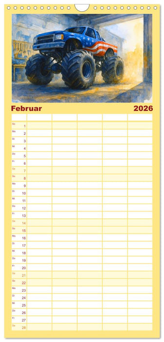 Monstertruck Spektakel (CALVENDO Familienplaner 2026)