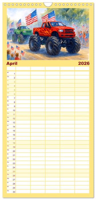 Monstertruck Spektakel (CALVENDO Familienplaner 2026)