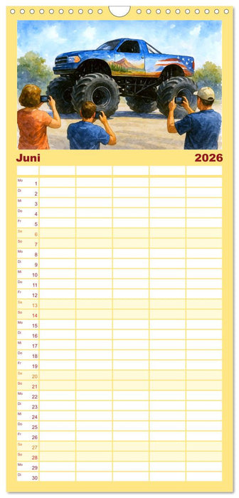 Monstertruck Spektakel (CALVENDO Familienplaner 2026)