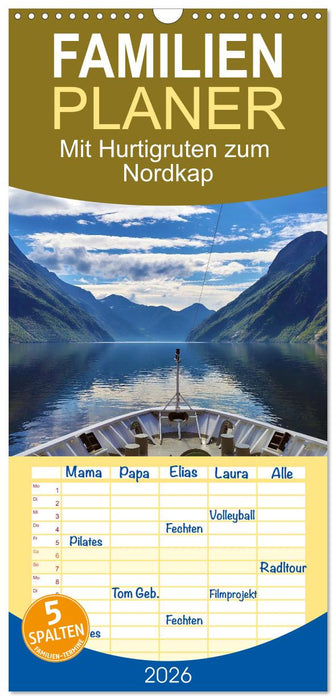 Mit Hurtigruten zum Nordkap (CALVENDO Familienplaner 2026)