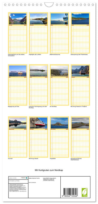 Mit Hurtigruten zum Nordkap (CALVENDO Familienplaner 2026)