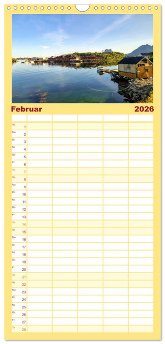 Mit Hurtigruten zum Nordkap (CALVENDO Familienplaner 2026)