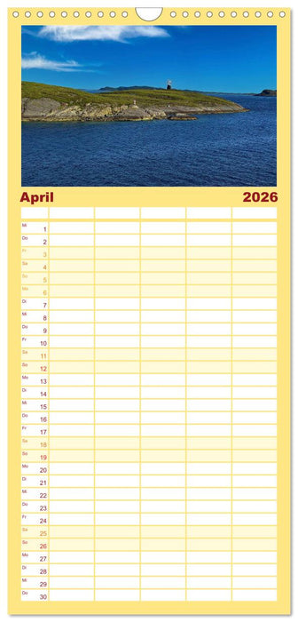 Mit Hurtigruten zum Nordkap (CALVENDO Familienplaner 2026)