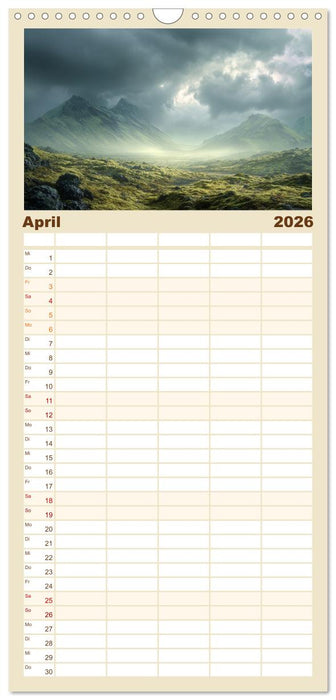 Die Sprache der Gipfel (CALVENDO Familienplaner 2026)