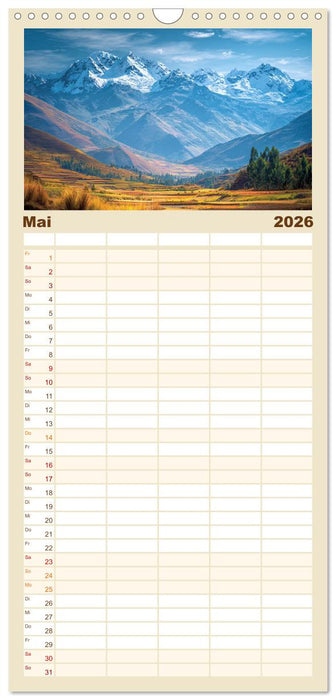 Die Sprache der Gipfel (CALVENDO Familienplaner 2026)