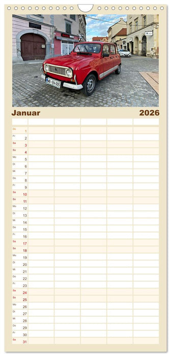 Kultauto aus Frankreich - Renault 4 (CALVENDO Familienplaner 2026)