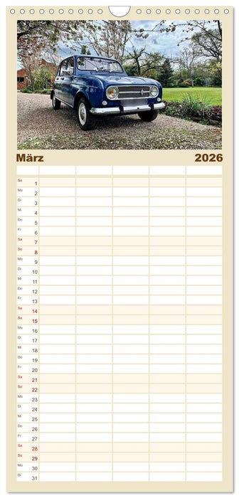 Kultauto aus Frankreich - Renault 4 (CALVENDO Familienplaner 2026)