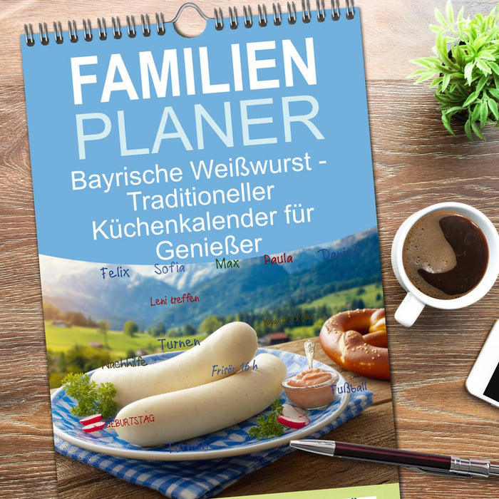 Bayrische Weißwurst - Traditioneller Küchenkalender für Genießer (CALVENDO Familienplaner 2026)
