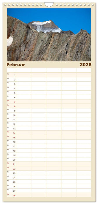 Die Höchsten der Alpen (CALVENDO Familienplaner 2026)