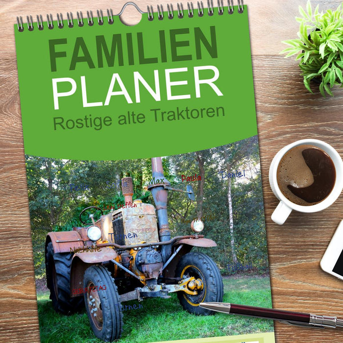 Rostige alte Traktoren (CALVENDO Familienplaner 2026)