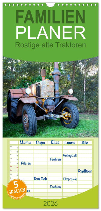 Rostige alte Traktoren (CALVENDO Familienplaner 2026)
