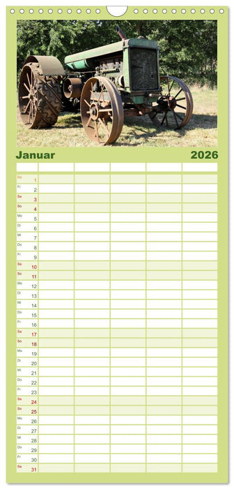 Rostige alte Traktoren (CALVENDO Familienplaner 2026)