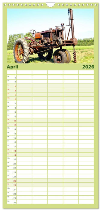 Rostige alte Traktoren (CALVENDO Familienplaner 2026)