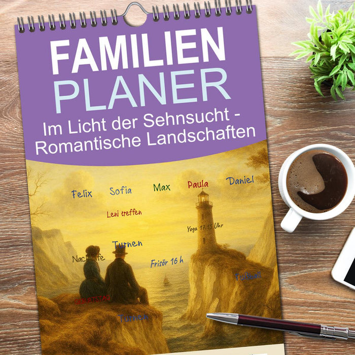 Im Licht der Sehnsucht - Romantische Landschaften (CALVENDO Familienplaner 2026)
