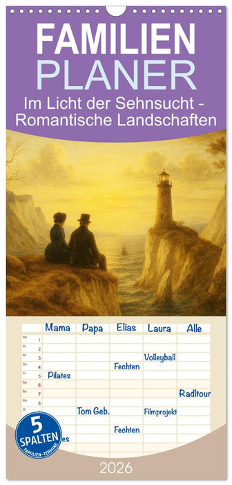 Im Licht der Sehnsucht - Romantische Landschaften (CALVENDO Familienplaner 2026)