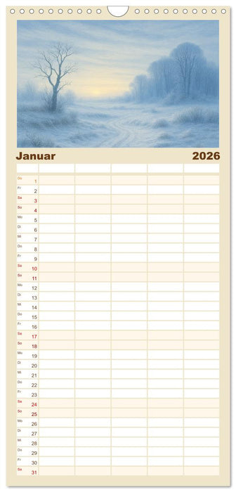 Im Licht der Sehnsucht - Romantische Landschaften (CALVENDO Familienplaner 2026)